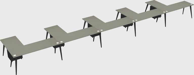 Modern l-shaped office desk