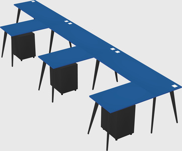 Modern l-shaped office desk