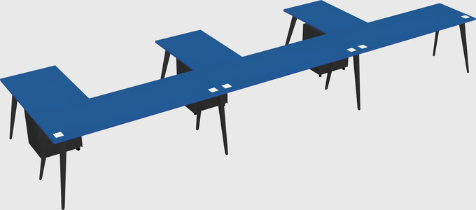 Modern l-shaped office desk