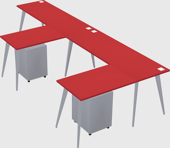 Modern l-shaped office desk