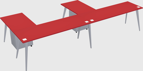 Modern l-shaped office desk