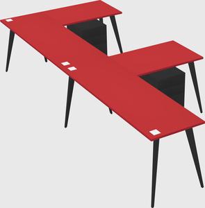 Modern l-shaped office desk