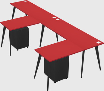 Modern l-shaped office desk