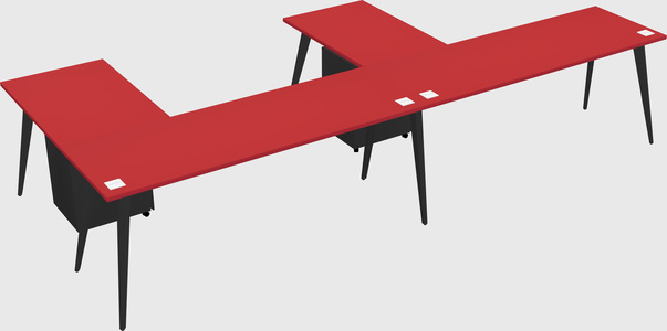 Modern l-shaped office desk