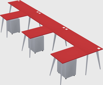 Modern l-shaped office desk