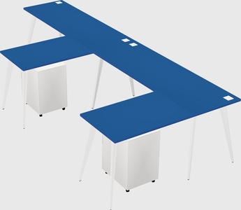 Modern l-shaped office desk