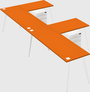 Modern l-shaped office desk