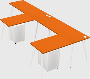 Modern l-shaped office desk