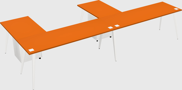Modern l-shaped office desk