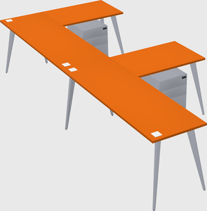 Modern l-shaped office desk