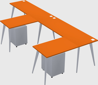 Modern l-shaped office desk