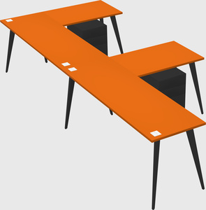 Modern l-shaped office desk