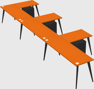 Modern l-shaped office desk