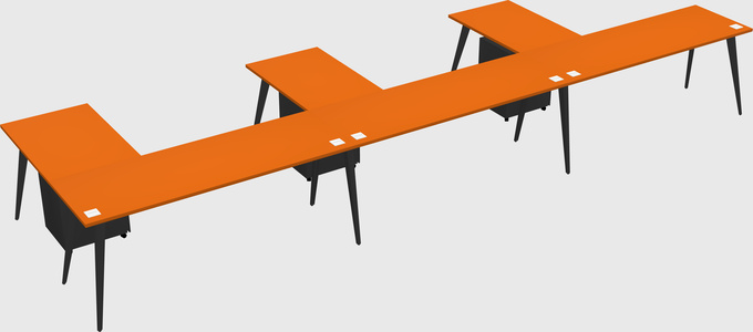 Modern l-shaped office desk