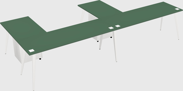 Modern l-shaped office desk