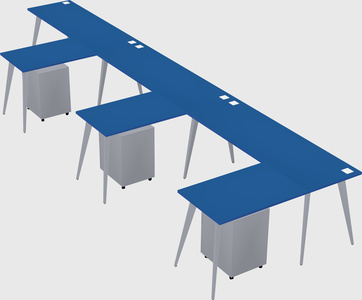 Modern l-shaped office desk