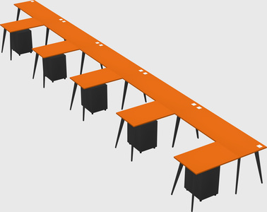 Modern l-shaped office desk