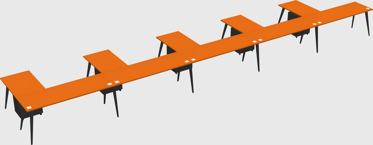 Modern l-shaped office desk