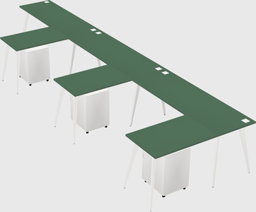 Modern l-shaped office desk