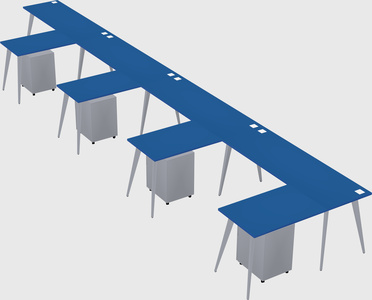 Modern l-shaped office desk