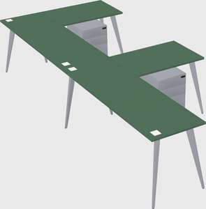 Modern l-shaped office desk