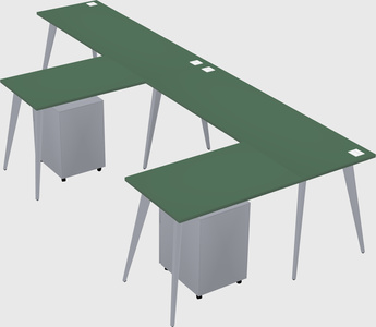 Modern l-shaped office desk