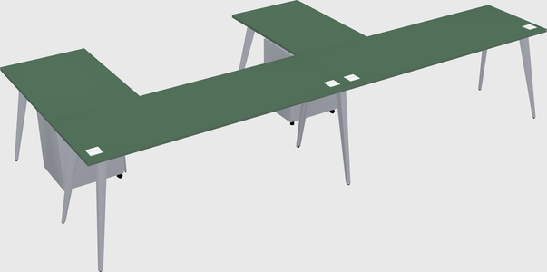 Modern l-shaped office desk