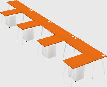 Modern l-shaped office desk