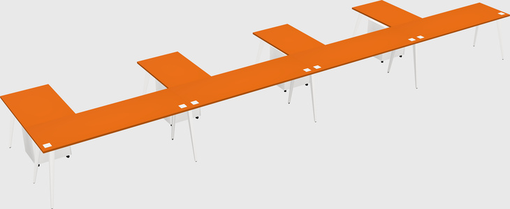 Modern l-shaped office desk
