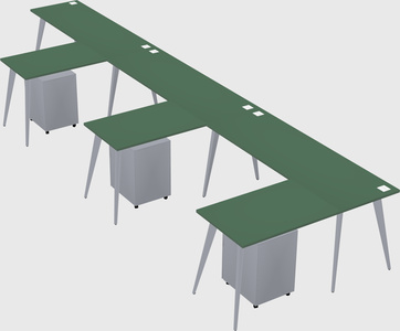 Modern l-shaped office desk