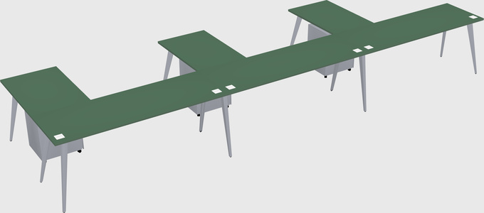 Modern l-shaped office desk