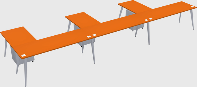 Modern l-shaped office desk