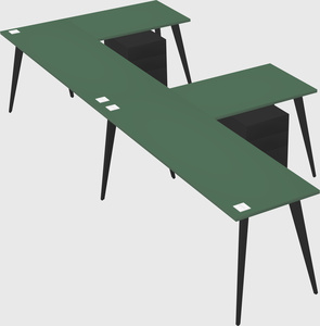 Modern l-shaped office desk