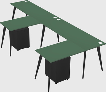 Modern l-shaped office desk
