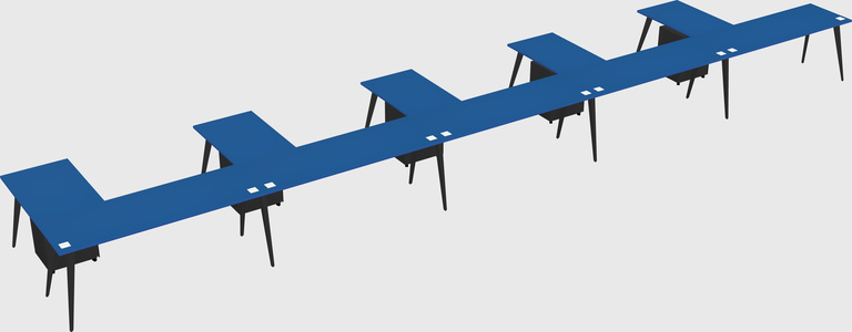 Modern l-shaped office desk