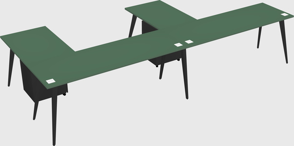 Modern l-shaped office desk