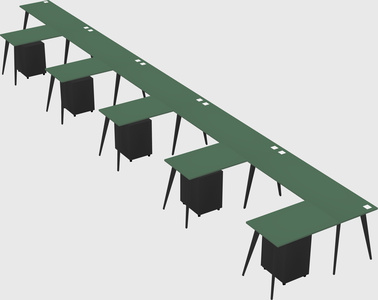 Modern l-shaped office desk