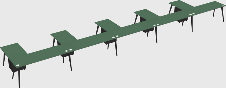 Modern l-shaped office desk