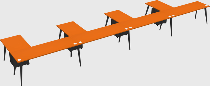Modern l-shaped office desk