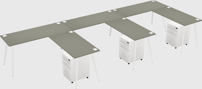 Modern L-shaped Office Desk