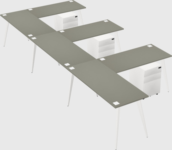 Modern l-shaped office desk