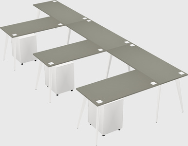 Modern l-shaped office desk