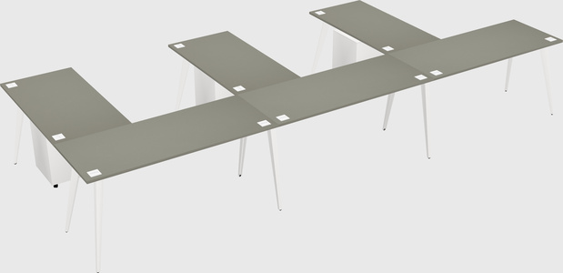 Modern l-shaped office desk