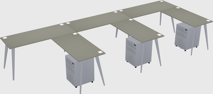 Modern L-shaped Office Desk