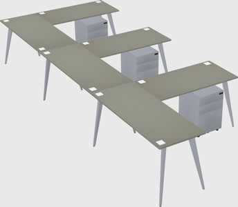 Modern l-shaped office desk