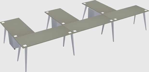 Modern l-shaped office desk