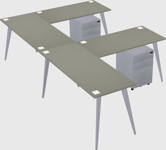 Modern l-shaped office desk