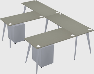 Modern l-shaped office desk