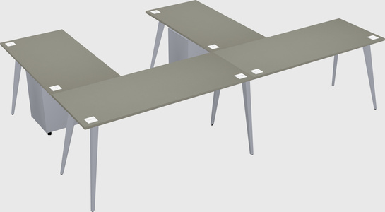 Modern l-shaped office desk