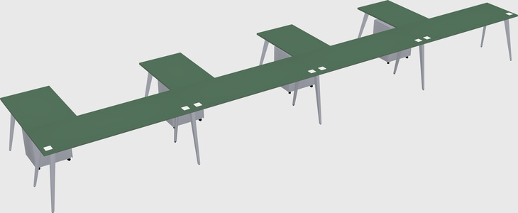 Modern l-shaped office desk